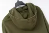 Mode Hooded Cape Coat Poncho Jacka Kvinnor Höst Vinter OuterWear Coat Loose Amry Green Color Casacos Femininos