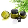 Pot vide cosmétique Portable de haute qualité, 15g 30g 50g, Pots de voyage vert Olive pour crème/Lotion/conteneurs cosmétiques, livraison gratuite