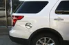 Couvercle de réservoir de carburant chromé ABS garniture de couvercle de bouchon de gaz d'huile pour Ford Explorer 2011-2017