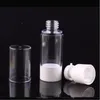 15ml 30ml 50ml Transparency Tom luftfri pumpbehållare Travel Plast Lotion Spray Cosmetic Bottle med pump 0160