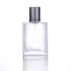 Großhandel 50 ml mattierte klare leere Parfümflaschen Zerstäuber nachfüllbare quadratische Duftflasche für Parfümkosmetik auf Lager
