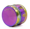 63mm Tambor De Metal Do Metal Herb Grinder Para O Tabaco 4 Peças Sharpstone Liga De Zinco Moedores De Erva Rainbow Grinder