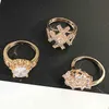 Europe Trendy Shiny Zircon Band Rings Colorful Rhinestone Delicate Women Crystal Wedding Ring Fashion Jewelry Mix9246911