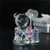 Crystal Arts and Crafts Bear Nipplebaptism Baby Shower Souvenirs Party Doop Giveaway Gift Wedding Gunsten en geschenken voor gast