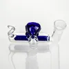 3 Inch Blue Skull Ash Catcher 14mm 18mm Joint Glass Ash Catchers Inline Percolator Ashcatcher For Glass Bong Smoking Accessories PT01