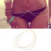 Chaîne de taille de bikini sexy Beautiful Sexy Three Chains Gold Chain Bijoux Gift For Pretty Women Body Chain7464420