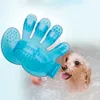 Suministros para mascotas PVC Plastic Dog Bath Bath Cepinete de ducha Cepillo Croomeo Guante de masaje para perros Cinco Finger Design9026110