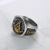 New Stainless Steel Men's Past Master Masonic rings Gold Silver Two tone Freemason Mason Signet Ring Jewelry