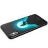 Lysande skyddsväska till iPhone X Glöd i mörkret 3D Relief Painting Fluorescerande Färg Byte Hårdväska Täcka Slim Fit Back Shell