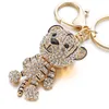 Key Rings Fashion Tiger Crystal Rhinestone Keychain Purse Bag Buckle HandBag Pendant For Car Keyring Holder Gift K232