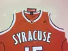 College 15 Camerlo Anthony Jersey Men Syracuse Orange Basketball Jerseys Anthony Sport broderi svart vit gratis frakt