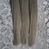 10 "-26" Human Hair Extensions Loop 1B / Grå Två Ton Ombre Micro Link Hårförlängningar 300s Micro Ring Hair Extensions 300g Silver Grey
