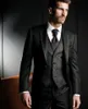 Uomini Business Suit Slim Fit Classic Maschio Abiti Blazer Blazer Suit da uomo Due bottoni 3 pezzi (giacca da giacca + pantaloni + gilet)