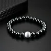 Magnetisk hematit Pearl Armband Stone Pärla Sträng Armband Bangle Manschett för kvinnor Män Power Healthy Fashion Jewelry Drop Ship