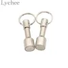 Lychee 1 paar zilver kleurtest magneet check sleutelhanger sleutel ring sieraden zilveren schroot metalen sterke neodymium magneet sleutelhanger