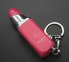 Lipstick Shaped Keychain Key Rings Lighter Refillable Butane Flame Cigarette Lighters Without Gas Multiple color For Lady Smoking Kitchen Tool