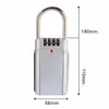 Useful Secret Security Lock Key Storage Box Organizer Zinc Alloy Keyed Locks with 4 Digit Combination Password Hook Secret Safe1401810