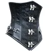 Corsetto sexy con lacci in acciaio disossato nero Steampunk corsetto sottoseno XXL