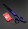 con paquete de cuero minorista Purple Dragon 3 PCS set 70quot Professional Hair Scissors Corte de cabello tijeras de tijera 6959796