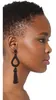Idealway New Fashion Bohemian Drop Earrings Fringe Pendant Beaded Earring Stud Jewelry