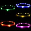 Collari per cani luminosi a LED fluorescenti regolabili con ricarica USB Forniture per animali Collare lampeggiante Ricarica di sicurezza Flash Giocattoli per cani