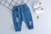 Nieuwe herfst Baby boy boy kleren mode jongens kleding sets peuter regenboog shirt holes jeans boy suit boutique kinderen outfit baby 3790962