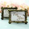 50 sztuk Rustykalny Oddział Drzewa Mini Photo Frame Place Uchwyt Karty Ślub Party Wystrój Tabeli Wydarzenie Prezent Bridal Prysznic Pomysły