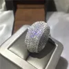 Victoria Wieck Women Fashion 300pcs Diamonique CZ 925 Srebrny Srebrny zaręczyny Pierścień Wedding Wedding Pierścień dla kobiet Prezent biżuterii 2237