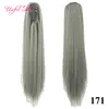 Ombre Walentynki Prezent Ponytail Claw Clip Hair Extension Syntetyczne Przedłużanie Włosów Pony Ogon 24 '' Prosty Klipsy syntetyczne w przedłużeniu