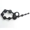 Jouet sexuel Anal, perles en silicone souple noir pour femmes et hommes, produits pour adultes, plug long 9302553