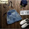 Kinsaga Men Summer Plus Size Light Blue Vintage Ripped Denim Bib Overalls 4XL 5XL Male Short Knee Length Bermuda Jeans Jumpsuit