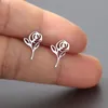 Everfast Neue Ankunft Liebe Rose Blume Ohrring Minimalistischen Edelstahl Ohrstecker Mode Ohr Schmuck Für Frauen Mädchen T104