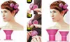 2018 siliconen krulspelden 10 stks / set kapsel zachte haarverzorging diy peco roll haar stijl roller curler salon zachte siliconen roze kleur haar roller