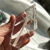 high quality Natural clear Crystal Smoking Pipe pentagonal strainer quartz stone tobacco pipe healing rhomboid point with 1pcs filter