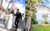 10 stks / partij Simulatie 3 Vork Wisteria Hydrangea Bloem String Bruiloft DIY Rotan Decoratieve Rotan voor bruiloft en Home Decor