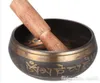 Hurtownie - Exquisite Handmade Tybetan Bell Metal Singing Bowl z napastnikiem do buddyzmu buddyjskiego medytacji leczniczej relaks