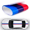 100 CMX15CM Samochód Auto Hood Dach Fender M-Colored Power Engine Cover Flag Stripe Naklejka Naklejka Dla BMW 1 2 3 4 5 7 serii Q5 Q7 X1 X3 X5