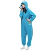 Cookie Monster Adult's Cartoon Kigurumi Polar Fleece Costume for Halloween Carnival New Year Party welcome Drop 227x