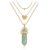 crystal stone necklace set