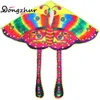 10 Unids Mezcla Al Por Mayor 90 * 55 cm Nylon Arco Iris Mariposa Al Aire Libre Plegable Niños Stunt Kite Surf Sin Línea Color Al Azar Regalos para niños