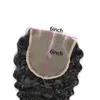 Indian 10a Middle Free Free Three Top Closures 6x6 Fechamento de renda com cabelos de bebê Black natural Seis*Seis