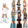 Nuevas ventas disfraces sexis de animales para uniforme de Halloween disfraz Sexy para mujer gato colas grandes leopardo fiesta baile Cosplay