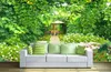 European 3d stereoscopic wallpaper Dandelion Green vine garden flowers and custom 3d murals living room non-woven wallpaper decoration home