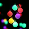 Zonne -aangedreven bollen 5m 50 LED -kogelverlichting Stringlichten Zonne -aangedreven terraslichten Kerstmislicht Home Lighting Garden Lawn Evening Toegang