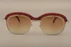 نظارة شمسية من الخشب الطبيعي الممتاز أزياء العدسة الراقية نقش المعبد الخشبي النظارات الشمسية 1116728 الحجم 60-18-135mm237f