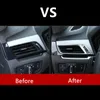 ABS 4pcs Car Center Console Both Side Air Conditioning Outlet Frame Decoration Cover Trim For BMW X1 F48 2016-18 Decals