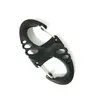 Clip de 100pcslot sbiner pour le bracelet Paracord Carabiner 8 Forme Keychain Black1048439