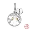 I ciondoli in argento 925 che riscaldano la famiglia l'albero della vita si adattano ai braccialetti pandora autentici creando gioielli fai da te regali di San Valentino