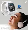 T8 Bluetooth Smart Watch met SIM-kaartsleuf Camera Wekker MTK6261D 380 MAK Batterij voor iOS Android SmartWatch