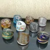 Wholesale 9Pcs Mix Color Lampwork Glass Murano Rings 17-19mm Band Ring Random mixed model